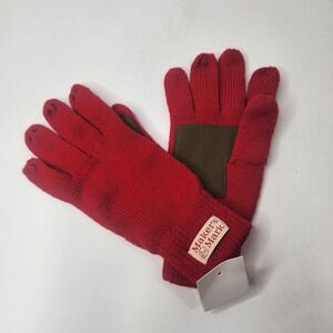 Makers Mark Red Knit Gloves  One Pair  Unisex Free Shipping USA
